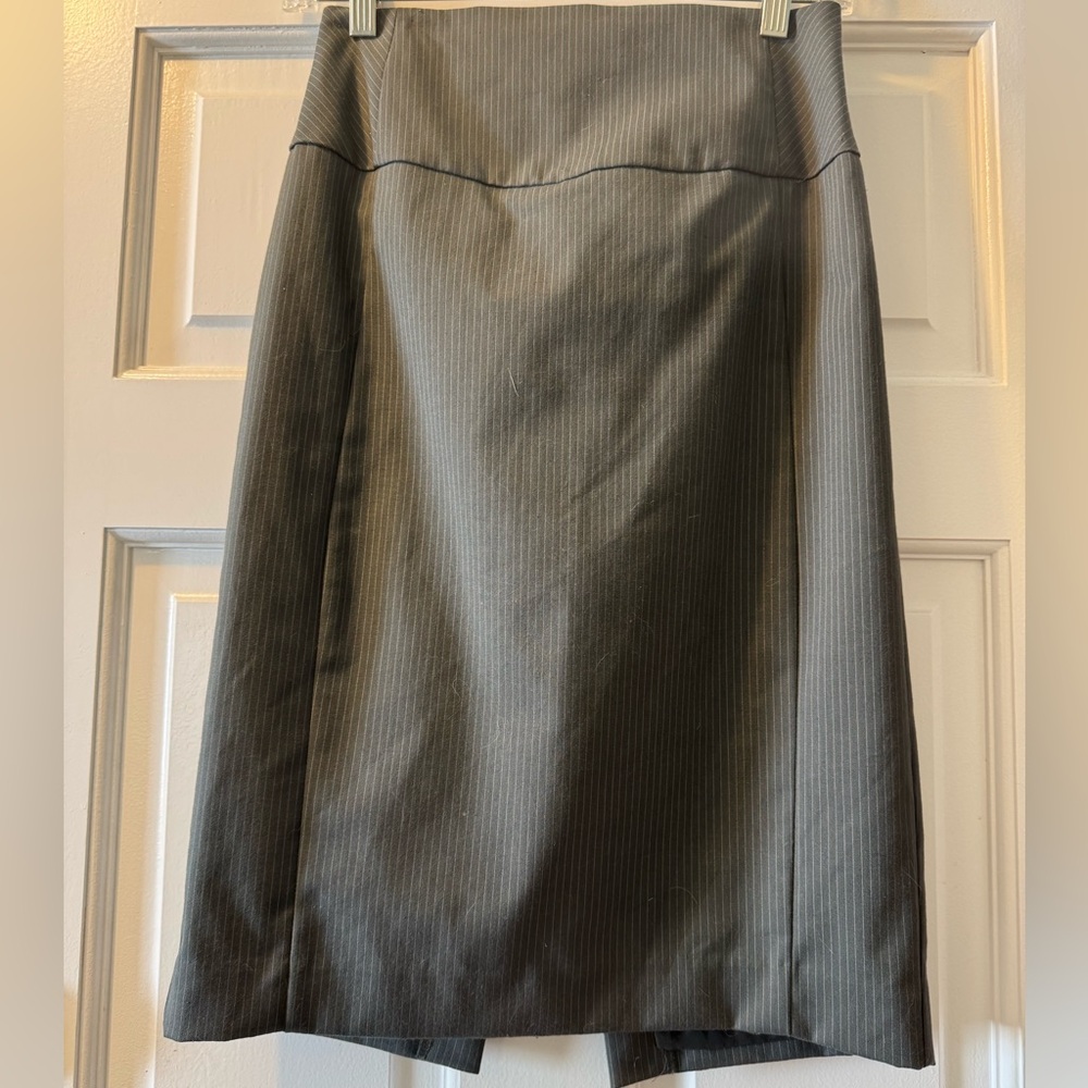 High waisted pinstripe pencil skirt Express
